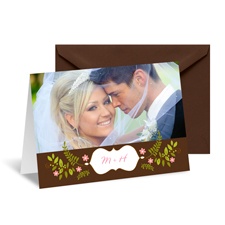 Floral Vine Photo Thank You Card