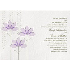 Deco Lilies Wedding Invitation - Tiana