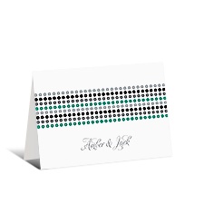 Dotted Stripes Note Card and Envelope - Stainless