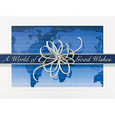 Blue and Silver Holiday Card