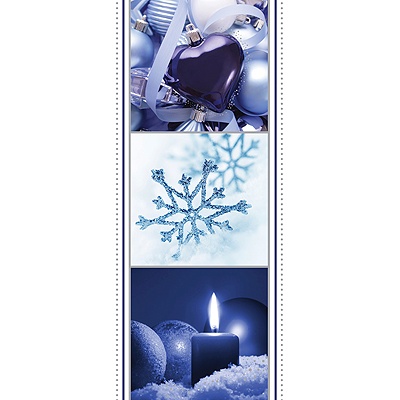 Winter Blue Holiday Card