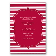 Candy Stripes Holiday Invitation