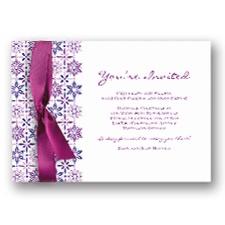 Kaleidoscope Snowflakes Holiday Invitation