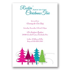 Rockin' Christmas Holiday Invitation