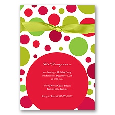 Dotted Merry Holiday Invitation