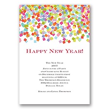 Confetti Toss Holiday Invitation