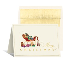 Vintage Sleigh Holiday Card