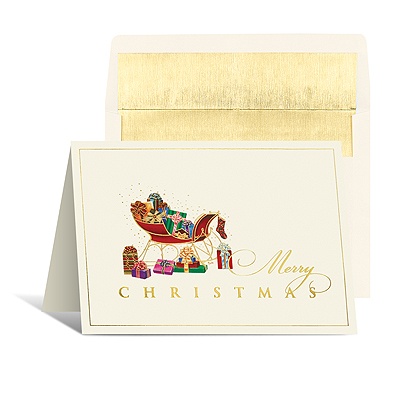 Vintage Sleigh Holiday Card
