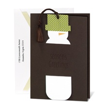 Snowman Bookmark Holiday Card