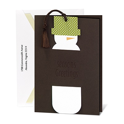 Snowman Bookmark Holiday Card