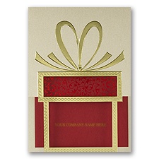 Red and Gold Greeting Holiday Card