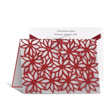 Poinsettia Silhouette Holiday Card