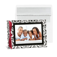 Damask Photo Holiday Card