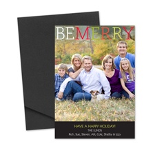 Merry Portrait Photo Holiday Card