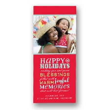 Joyful Memories Tea Length Photo Holiday Card