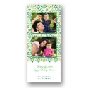 Geometric Snowflakes Tea Length Photo Holiday Card