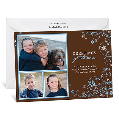Flurries Photo Holiday Card