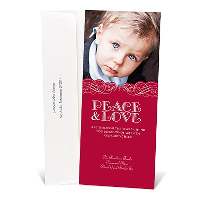 Wishes Tea Length Photo Holiday Card