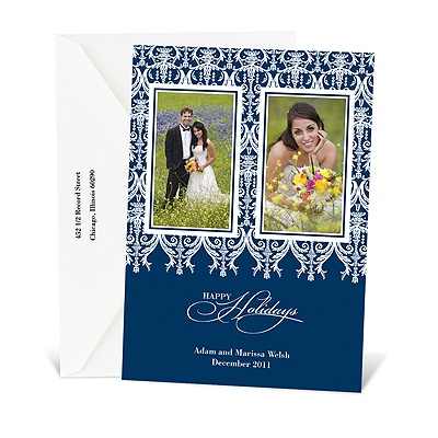 Midnight Lace Photo Holiday Card