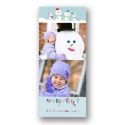 Merry Snowman Tea Length Photo Holiday Card