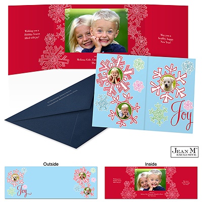 Snowflake Frames Photo Holiday Card
