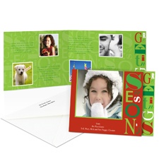 Bold Greetings Storyline Photo Holiday Card