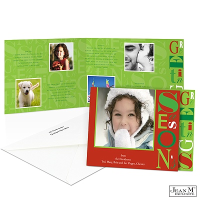 Bold Greetings Storyline Photo Holiday Card