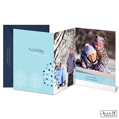 Blue Skies Photo Holiday Card