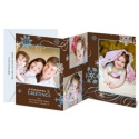 Fashionable Snowflakes Photo Holiday  Card