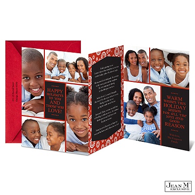 Scarlet Flurry Photo Holiday Card