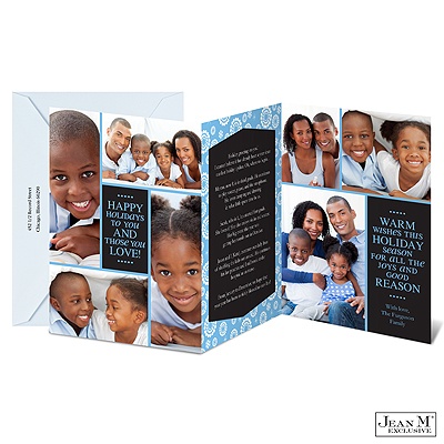 Cornflower Flurry Photo Holiday Card