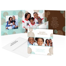 Latte Starburst Photo Holiday Card