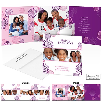 Grapevine Starburst Photo Holiday Card