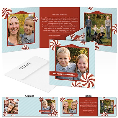 Peppermint Photo Holiday Card