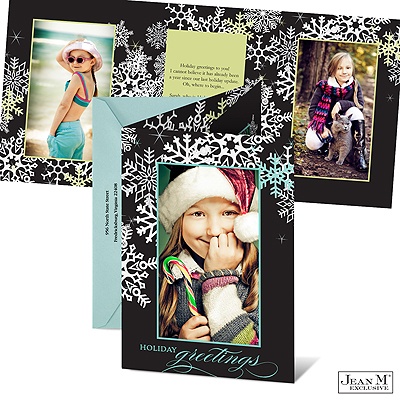 Colorful Snowstorm Photo Holiday Card