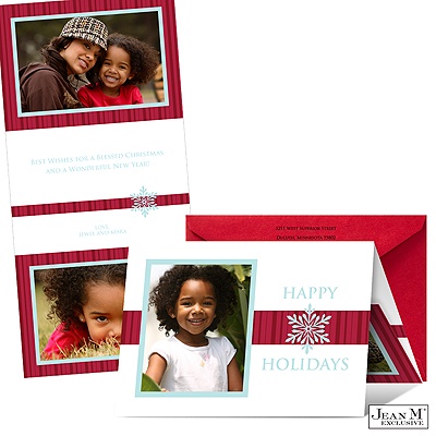 Snowflake Band Photo Holiday Card