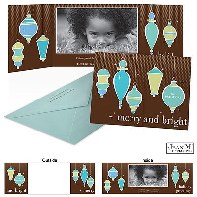 Citrine Ornaments Photo Holiday Card