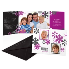 Grapevine Deco Snowflakes Photo Holiday Card