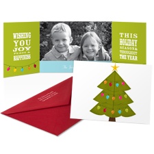 Traditional Tree Photo Holiday Card