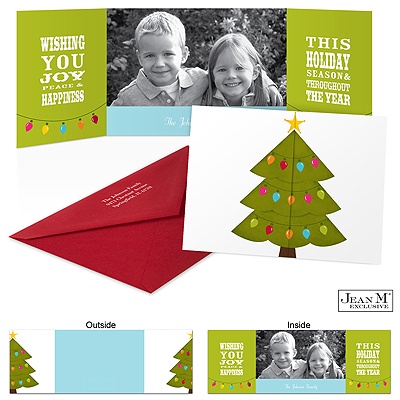 Traditional Tree Photo Holiday Card