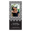 Black Lace Tea Length Photo Holiday Card