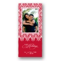 Merlot Lace Tea Length Photo Holiday Card