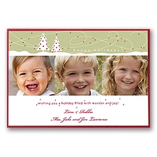 Wintry Trees Layered Photo Holiday Card
