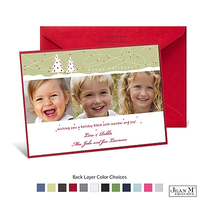 Wintry Trees Layered Photo Holiday Card