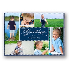 Festive Collage Layered Photo Holiday Card
