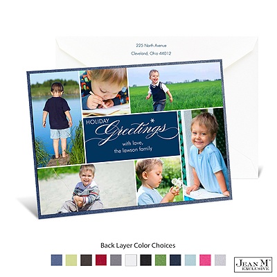 Festive Collage Layered Photo Holiday Card