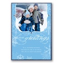 Snowflake Crest Layered Photo Holiday Card
