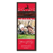 Reindeer Layered Photo Holiday Card