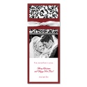 Black Flourishes Layered Photo Holiday Card