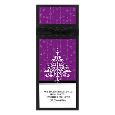 Damask Tree Layered Holiday Card